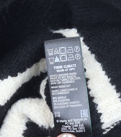 Womens UK Size S Marks and Spencer Black Pullover Jumper
