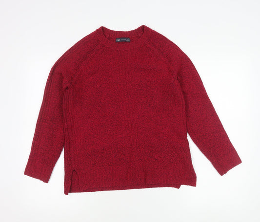 Womens UK Size XS Marks and Spencer Red Pullover Jumper