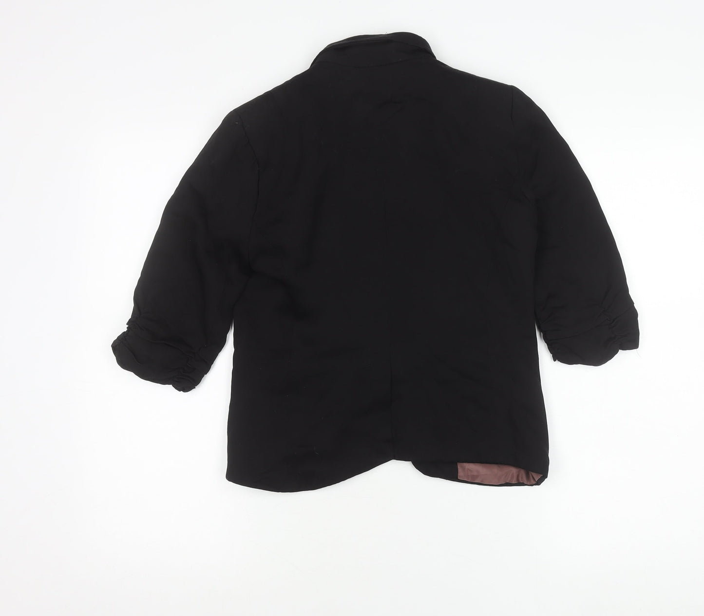 Topshop Womens Black Viscose Blend Blazer UK 10 Notch Lapel