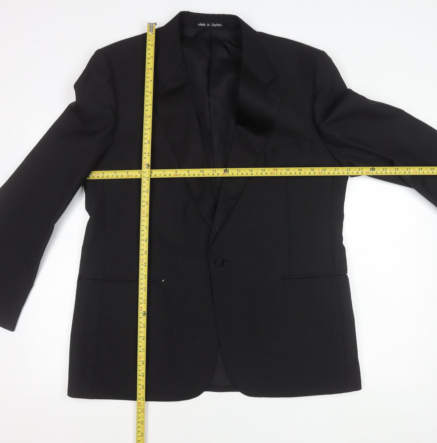 Chatsworth Classics Men’s Black 44R Wool Blend Blazer Jacket