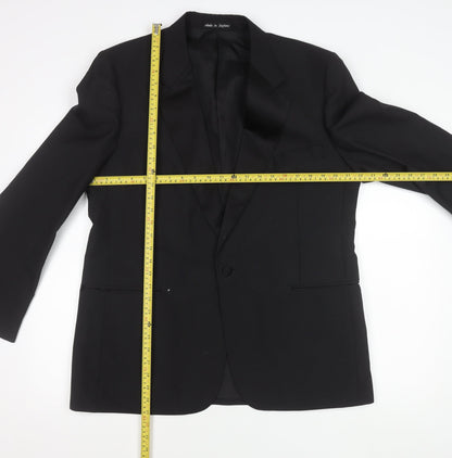 Chatsworth Classics Men’s Black 44R Wool Blend Blazer Jacket