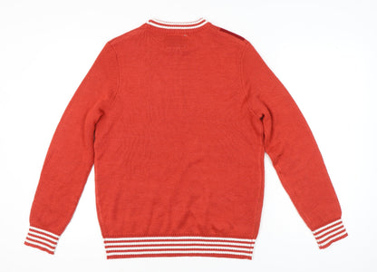 Tipsy Elves Women Red Christmas Jumper M Pullover Gingerbread Knit