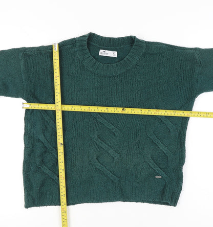 Womens UK Size XS Hollister Green Pullover Jumper