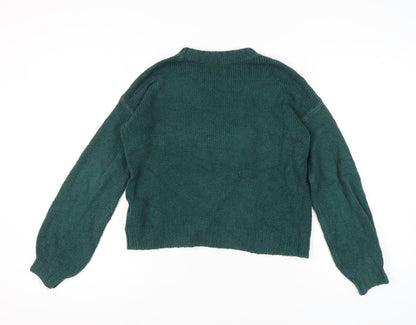 Womens UK Size XS Hollister Green Pullover Jumper