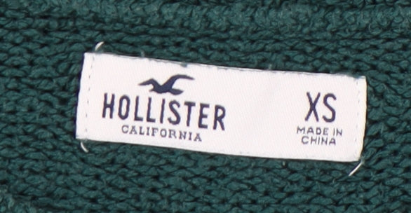 Womens UK Size XS Hollister Green Pullover Jumper
