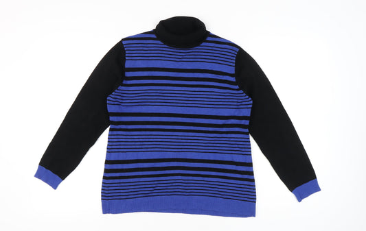 Womens UK Size 12 Marble Blue Pullover Jumper