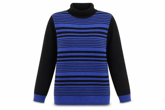 Womens UK Size 12 Marble Blue Pullover Jumper