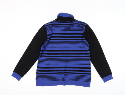 Womens UK Size 12 Marble Blue Pullover Jumper