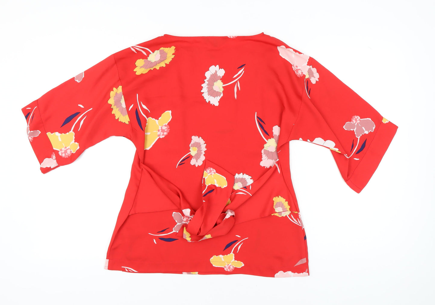 Womens UK Size 12 Debenhams Red Tunic Blouse
