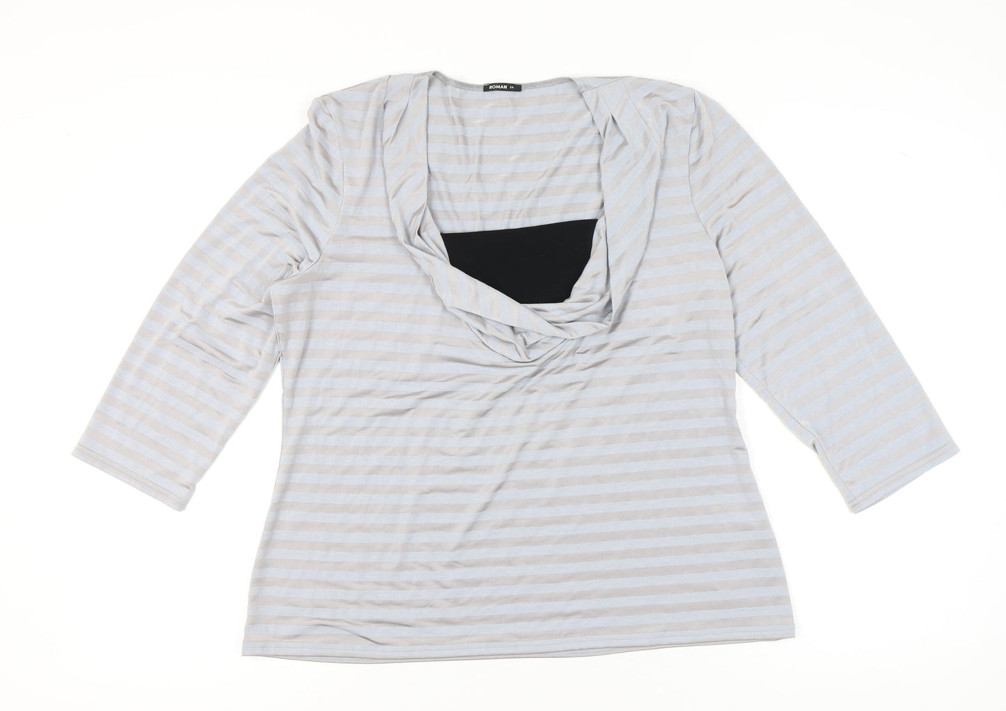 Womens UK Size 20 Roman Grey Tunic Blouse