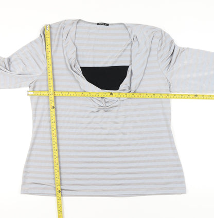 Womens UK Size 20 Roman Grey Tunic Blouse