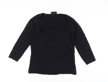 Womens UK Size 12 Principles Black Wrap Blouse