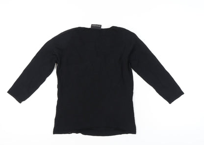 Womens UK Size 12 Principles Black Wrap Blouse