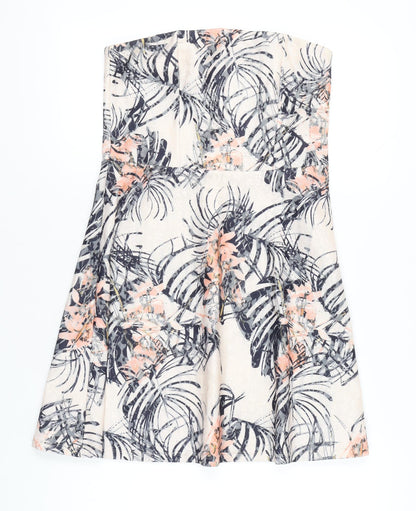 Next Women’s Strapless Multicoloured A-Line Dress UK 12