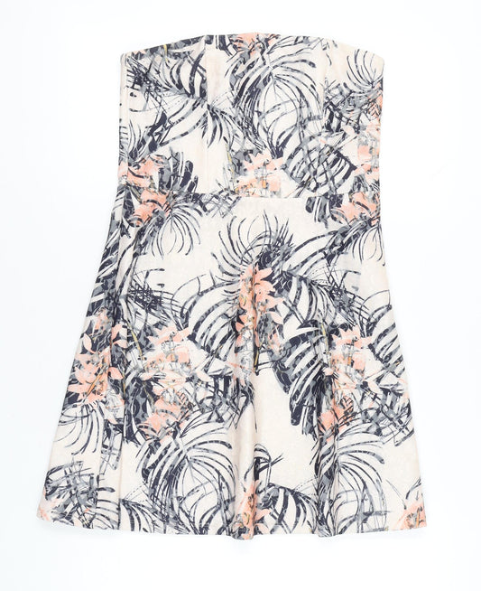 Next Women’s Strapless Multicoloured A-Line Dress UK 12