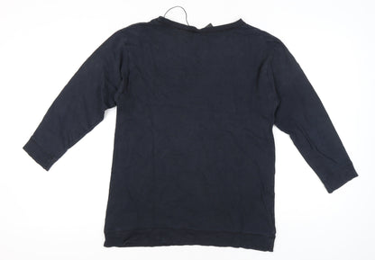 H&M Disney Women’s Black Mickey Mouse Cotton Sweatshirt Size M