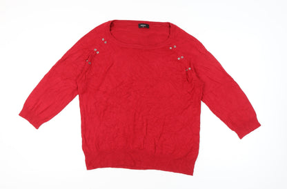 Womens UK Size 2XL Klass Red Pullover Jumper