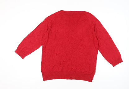 Womens UK Size 2XL Klass Red Pullover Jumper