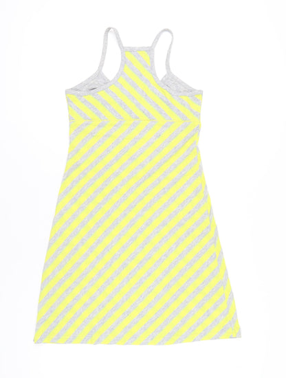 Tommy Hilfiger Women’s XS Grey Yellow Striped Tank Dress