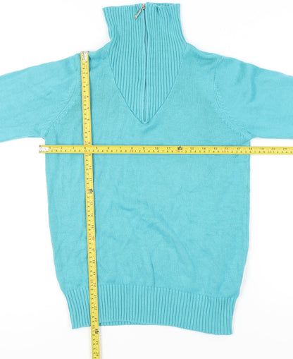 Womens UK Size S Isle Blue Pullover Jumper
