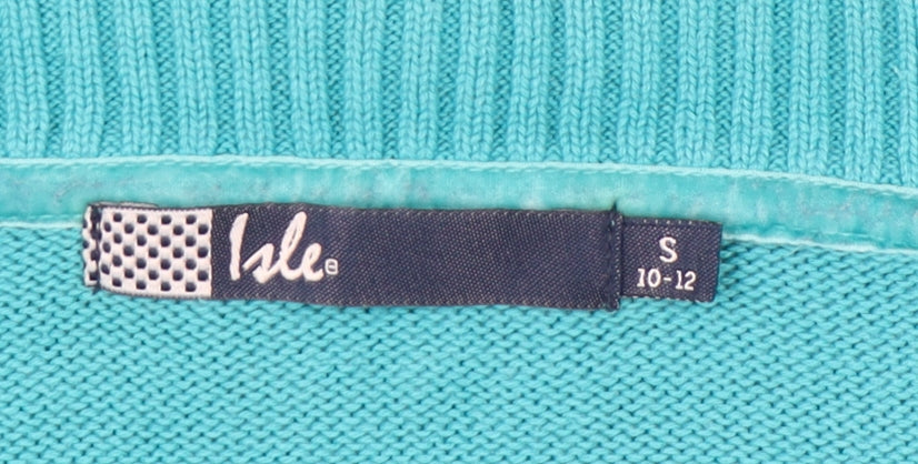 Womens UK Size S Isle Blue Pullover Jumper