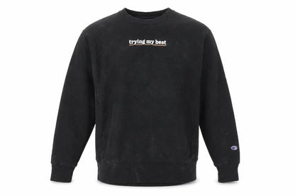 Mens UK Size L Champion Black Pullover Sweatshirt