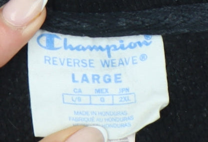 Mens UK Size L Champion Black Pullover Sweatshirt