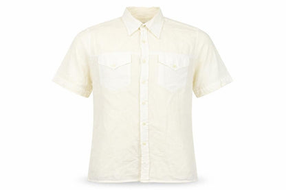 Paul Smith Men's Ivory Short Sleeve Cotton Casual Shirt M