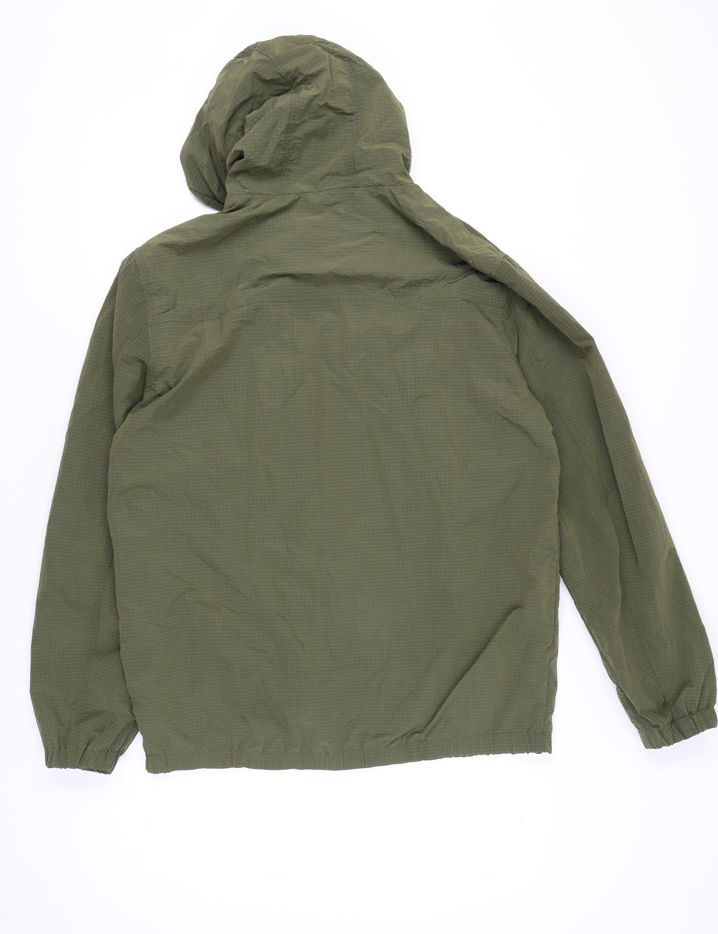 George Men’s Green L Windbreaker Jacket Hooded Lightweight