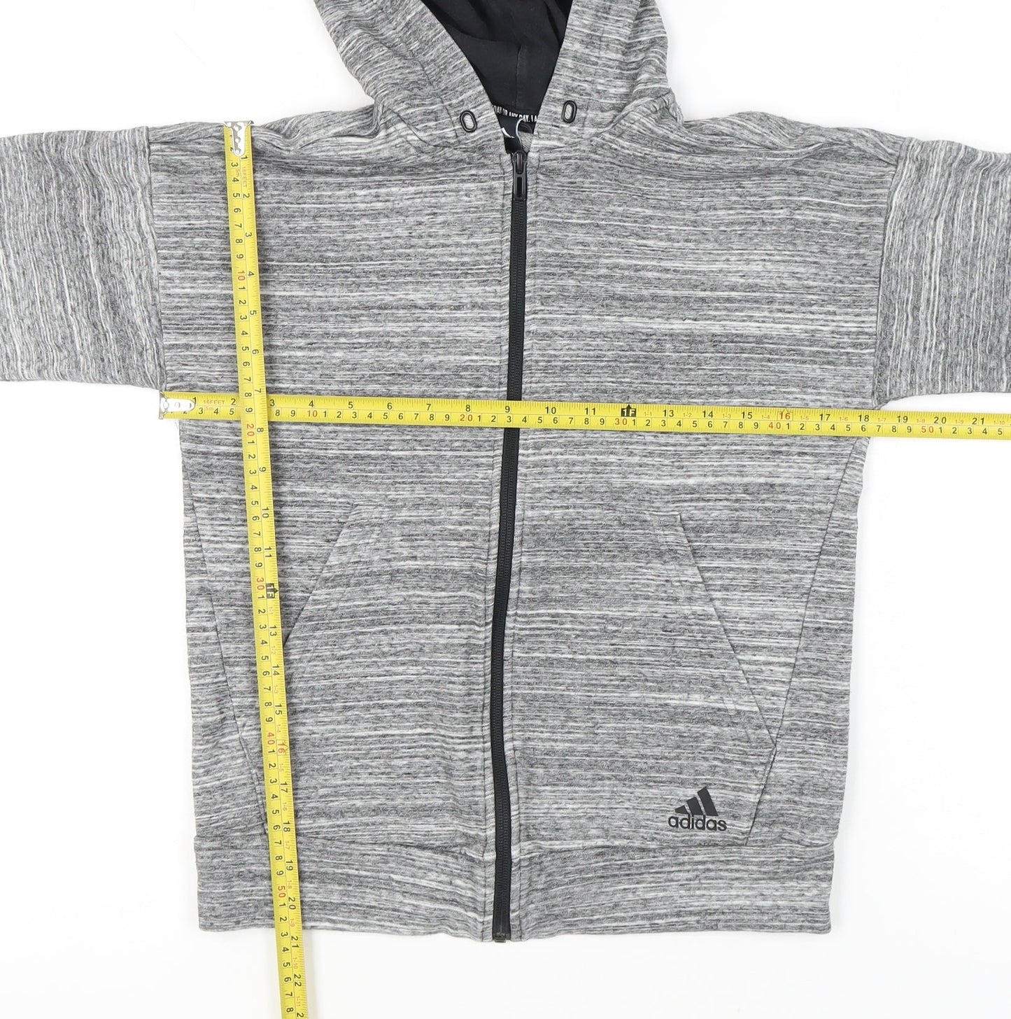 Adidas Women’s Grey Full Zip Hoodie Size 4-6 UK Sportswear