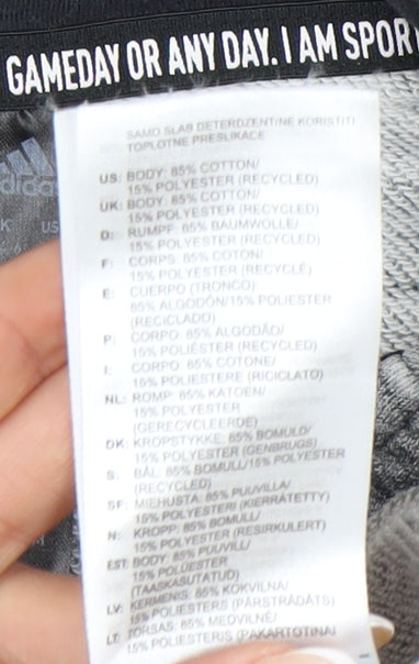 Adidas Women’s Grey Full Zip Hoodie Size 4-6 UK Sportswear