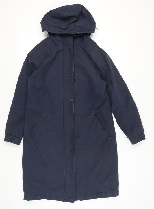Boden Womens Navy Parka Coat UK 10 Long Hooded Casual Jacket