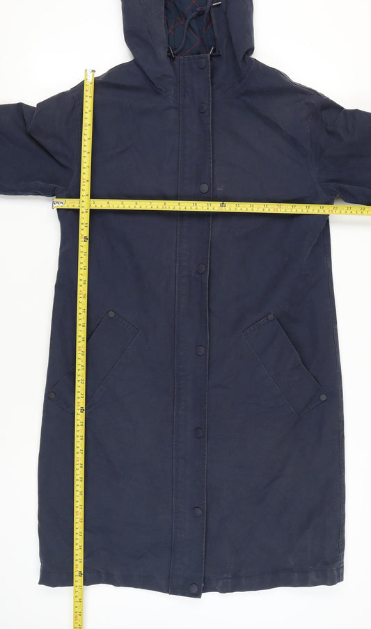 Boden Womens Navy Parka Coat UK 10 Long Hooded Casual Jacket