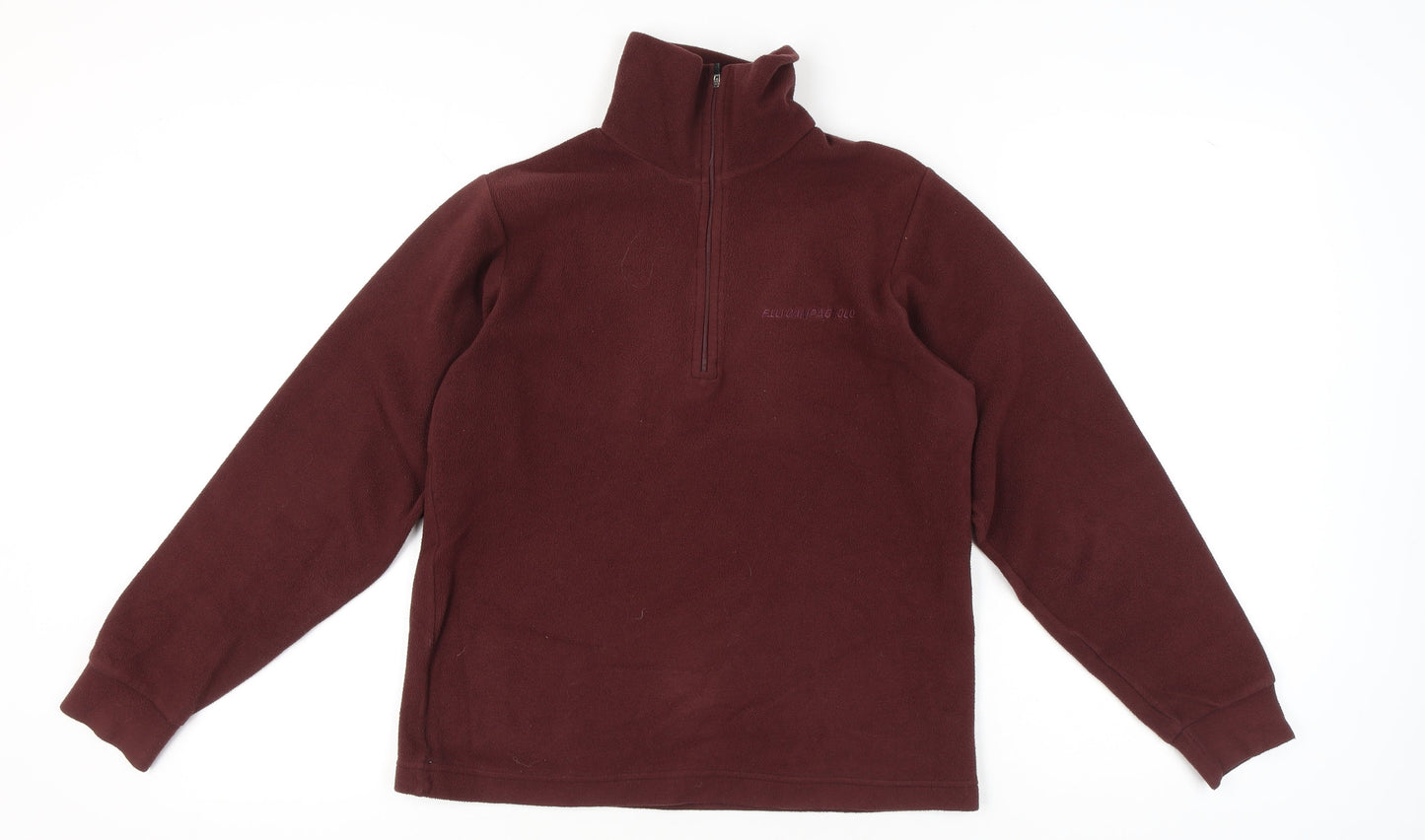 F.lli Campagnolo Women's Red XS Pullover Fleece Sweatshirt 1/4 Zip