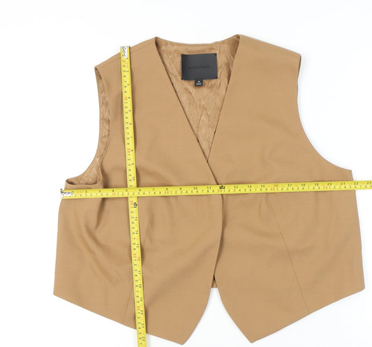 Marks and Spencer Autograph Women's Brown Wool Blend Waistcoat Size 18