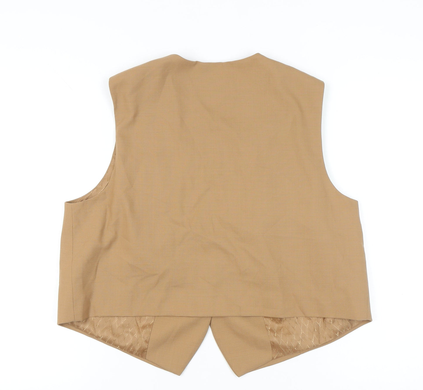 Marks and Spencer Autograph Women's Brown Wool Blend Waistcoat Size 18