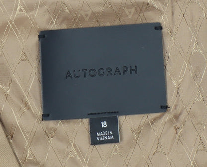 Marks and Spencer Autograph Women's Brown Wool Blend Waistcoat Size 18