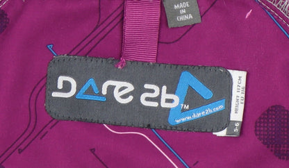 Dare 2b Girls Purple Softshell Hooded Jacket Coat 5-6 Years Waterproof