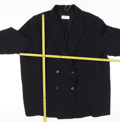 Marks and Spencer Womens Black Size 24 Double Breasted Blazer Jacket