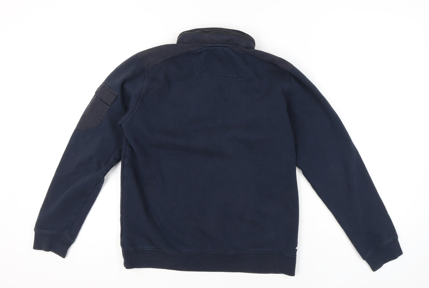 Weekend Offender Men’s Blue Henley Sweatshirt Size S High Neck