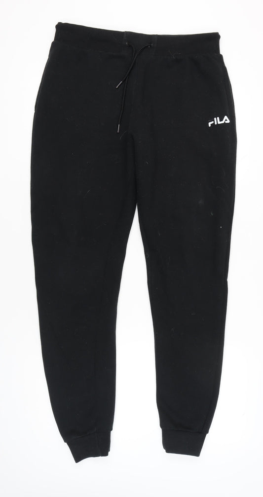 Fila Mens Black Jogger Sweatpants XL Regular Fit Casual