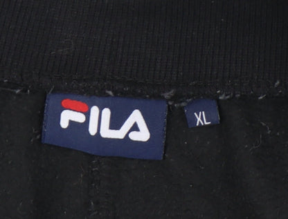 Fila Mens Black Jogger Sweatpants XL Regular Fit Casual