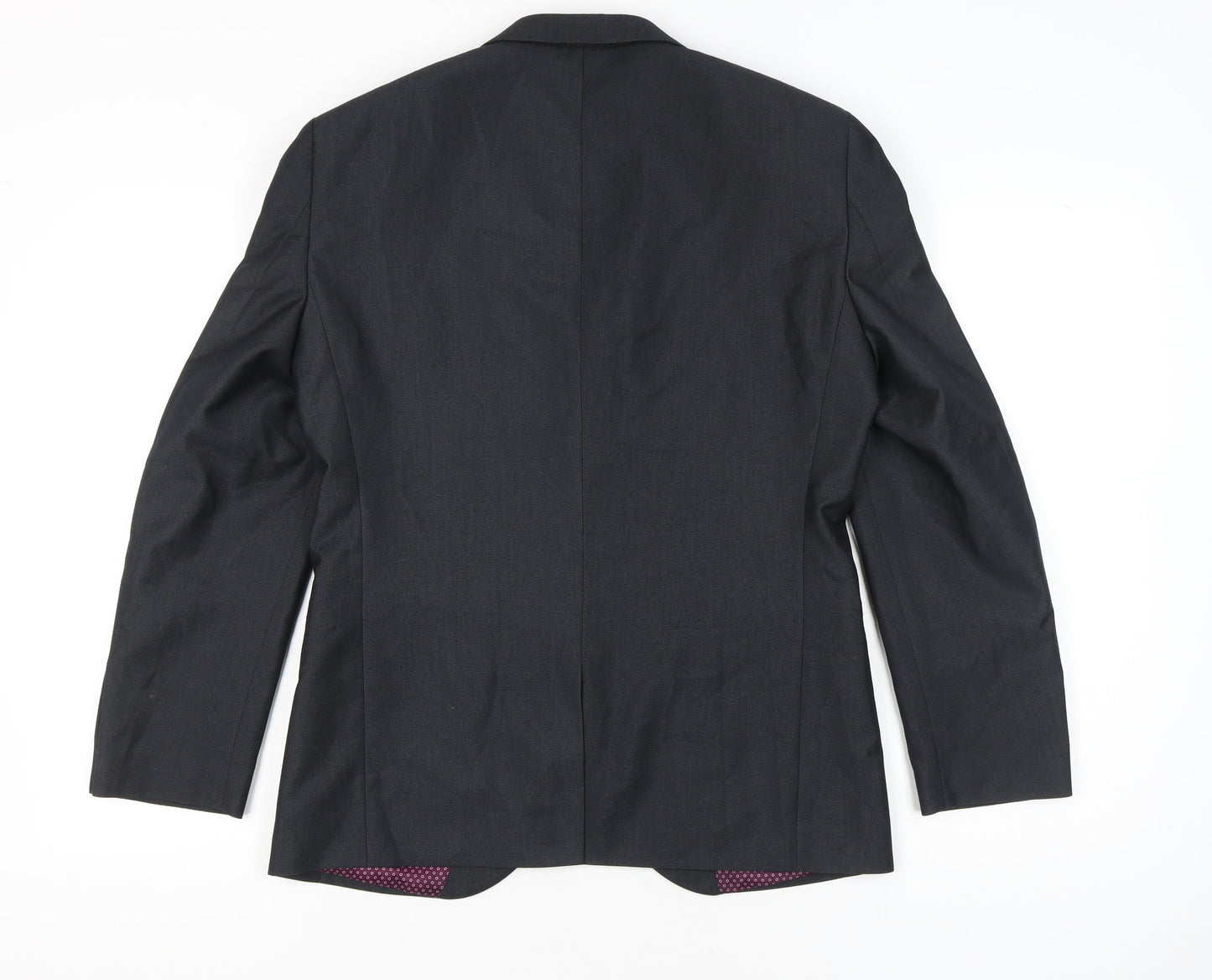 Next Men's Grey Suit Jacket 38S Short Single Breasted Notch Lapel