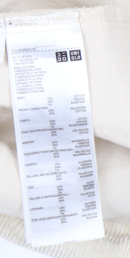 Womens UK Size S Uniqlo Beige Basic Jacket