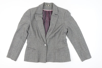Klass Women’s Grey Polka Dot Size 14 Tailored Blazer Jacket