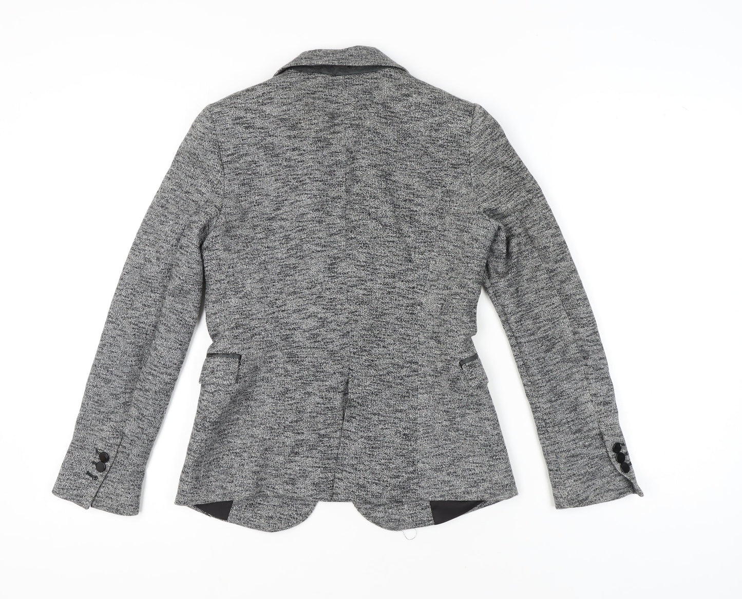 Zara Women Grey Tailored Single-Breasted Blazer Jacket Size S