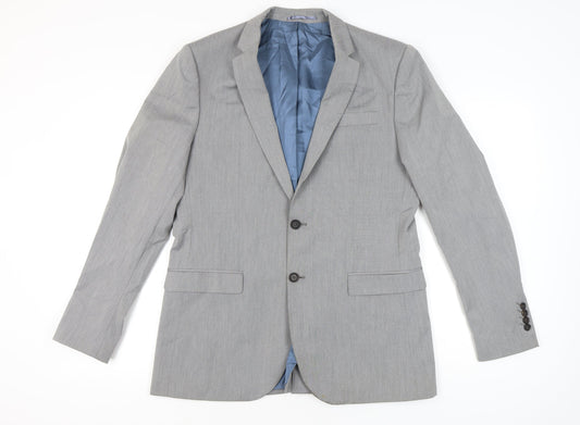 Mens UK Size 42 River Island Regular Grey Suit Jacket