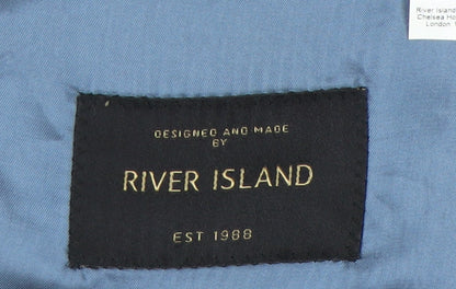 Mens UK Size 42 River Island Regular Grey Suit Jacket