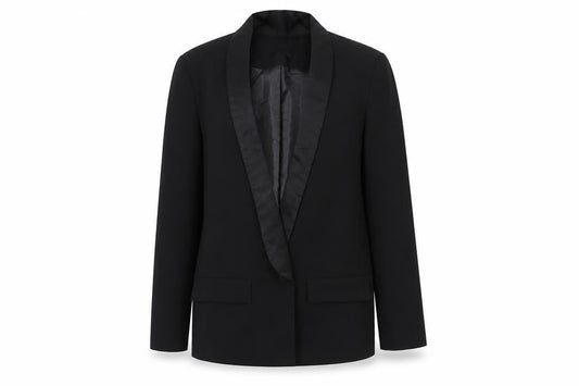 Red Designers Ltd Women’s Black Size 8 Tuxedo Suit Jacket Shawl Collar