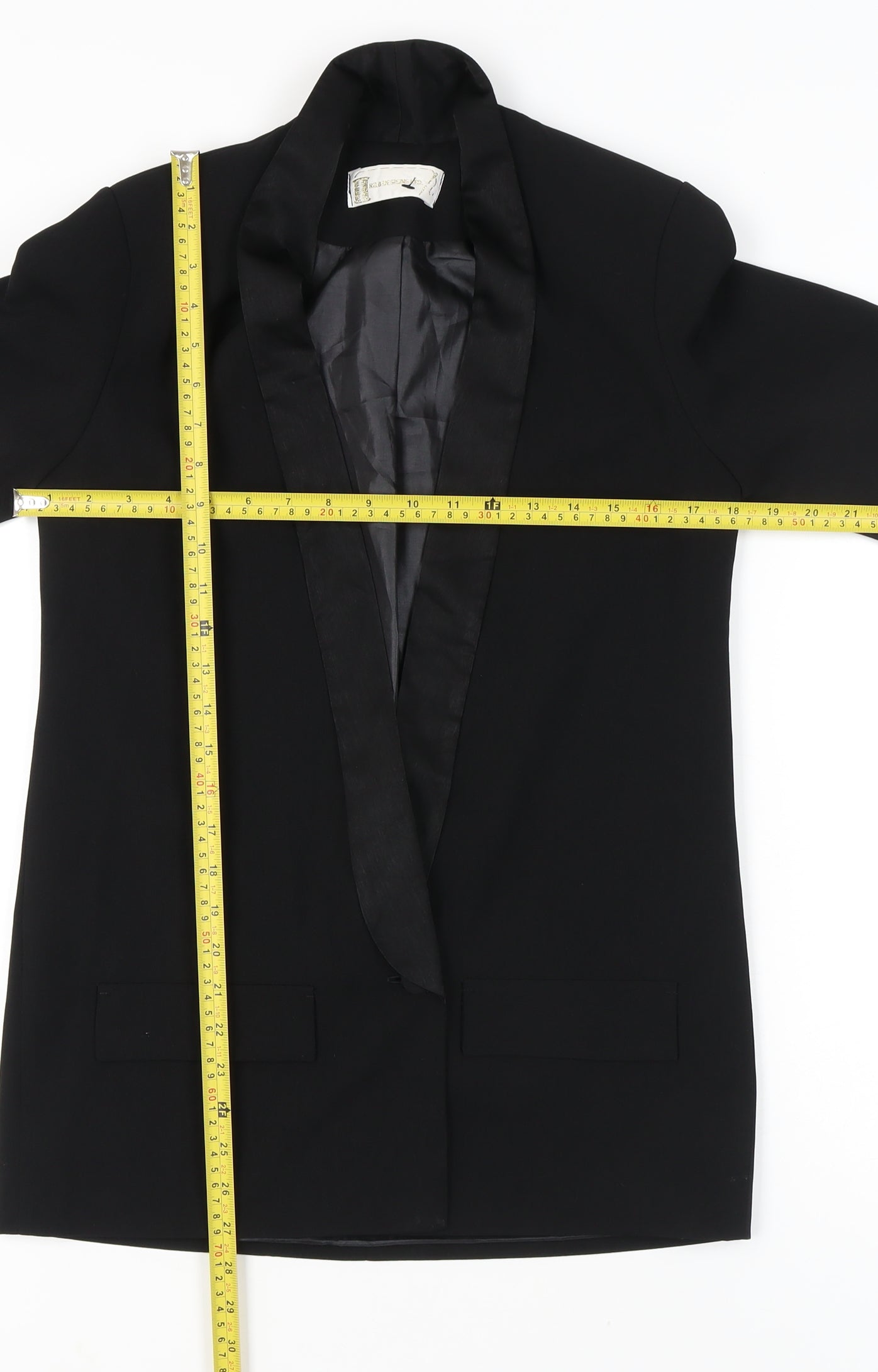 Red Designers Ltd Women’s Black Size 8 Tuxedo Suit Jacket Shawl Collar